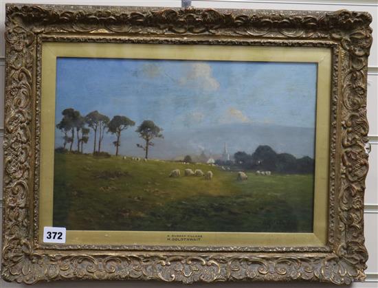Harold Goldthwait - oil on panel, A Sussex Village, signed 24 x 37cm